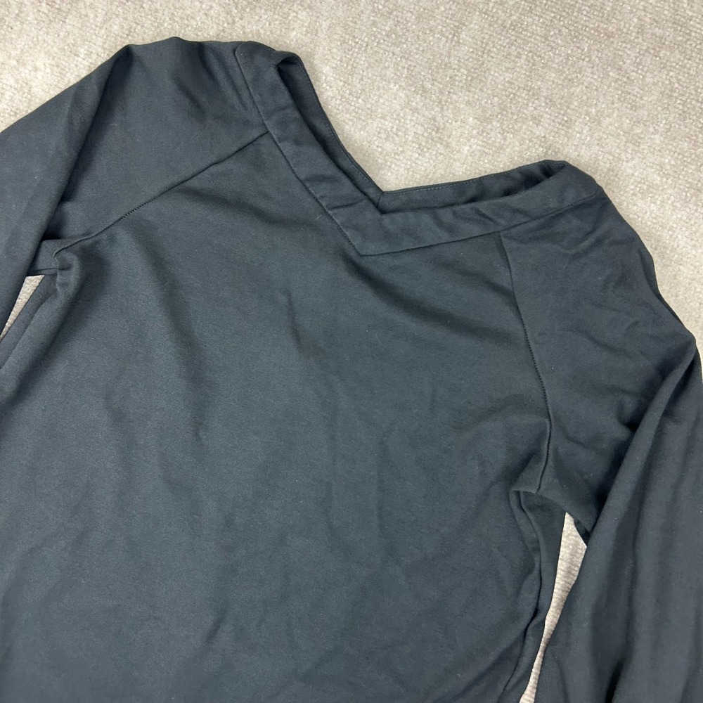 Zara Trafaluc Collection Tunic Top Women Medium Black V-Neck Raglan 3/4 Sleeve